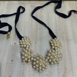 Talbots Elegant Pearl Cluster Necklace